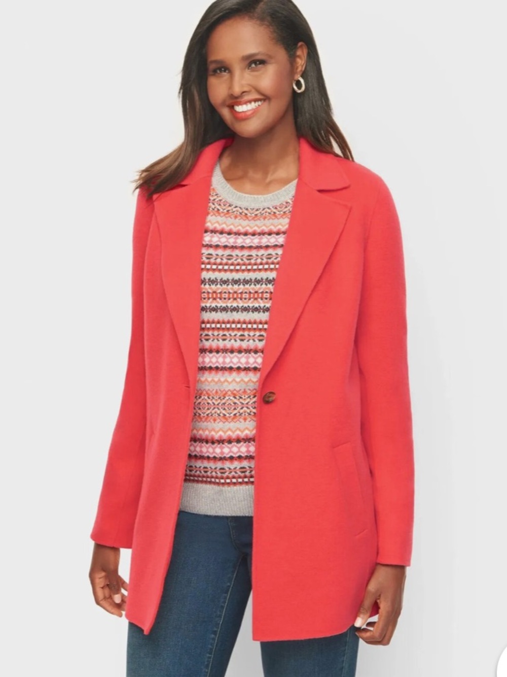 Talbots DOUBLE FACE WOOL JACKET Cayenne
